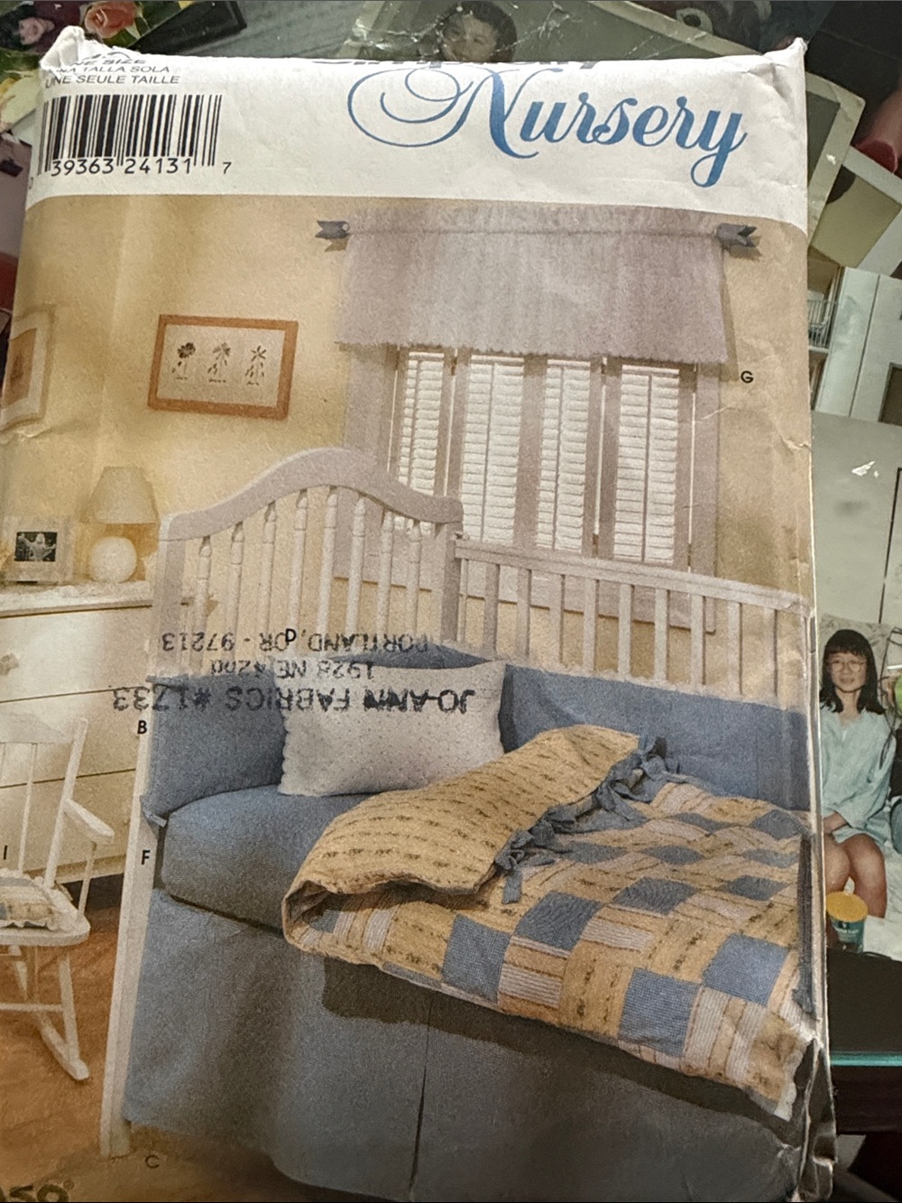 Simplicity Nursery Blue and Beige Patchwork Quilt and Slipcover Set